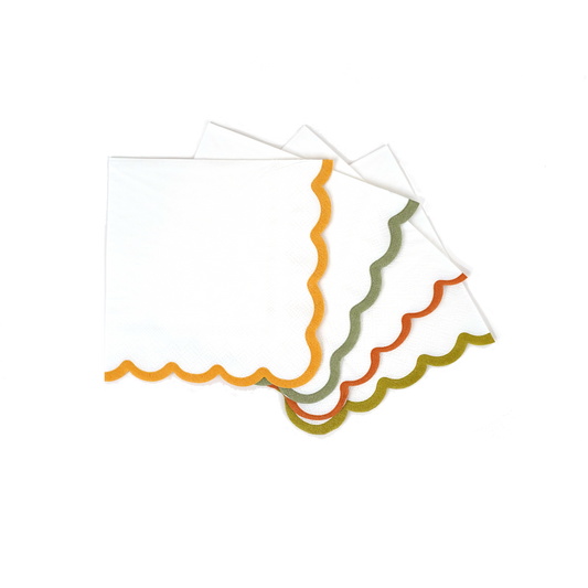 Nature Scallop Beverage Napkins