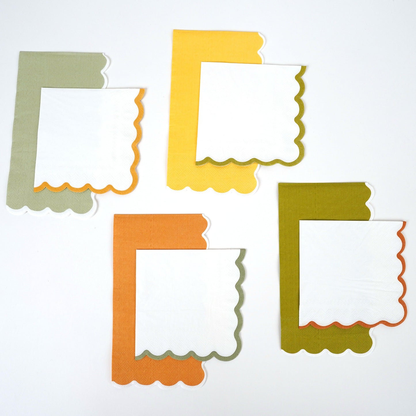 Nature Scallop Beverage Napkins