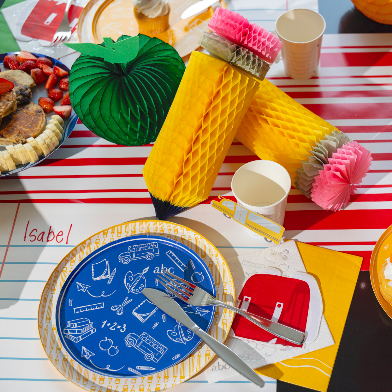 SCH24-LN1- School Days Icon Lunch Napkins