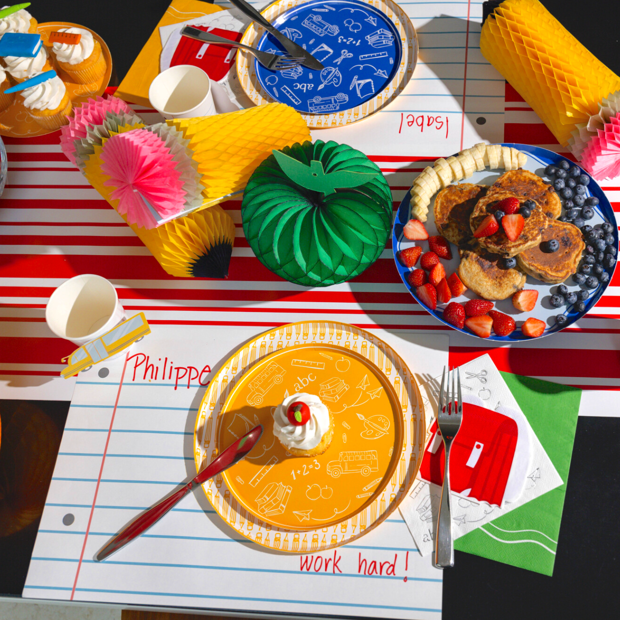 SCH24-LN1- School Days Icon Lunch Napkins