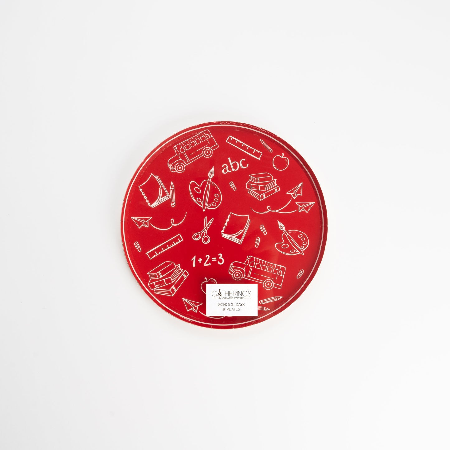 SCH24-DP1- School Days Assorted Icon Dessert Plates