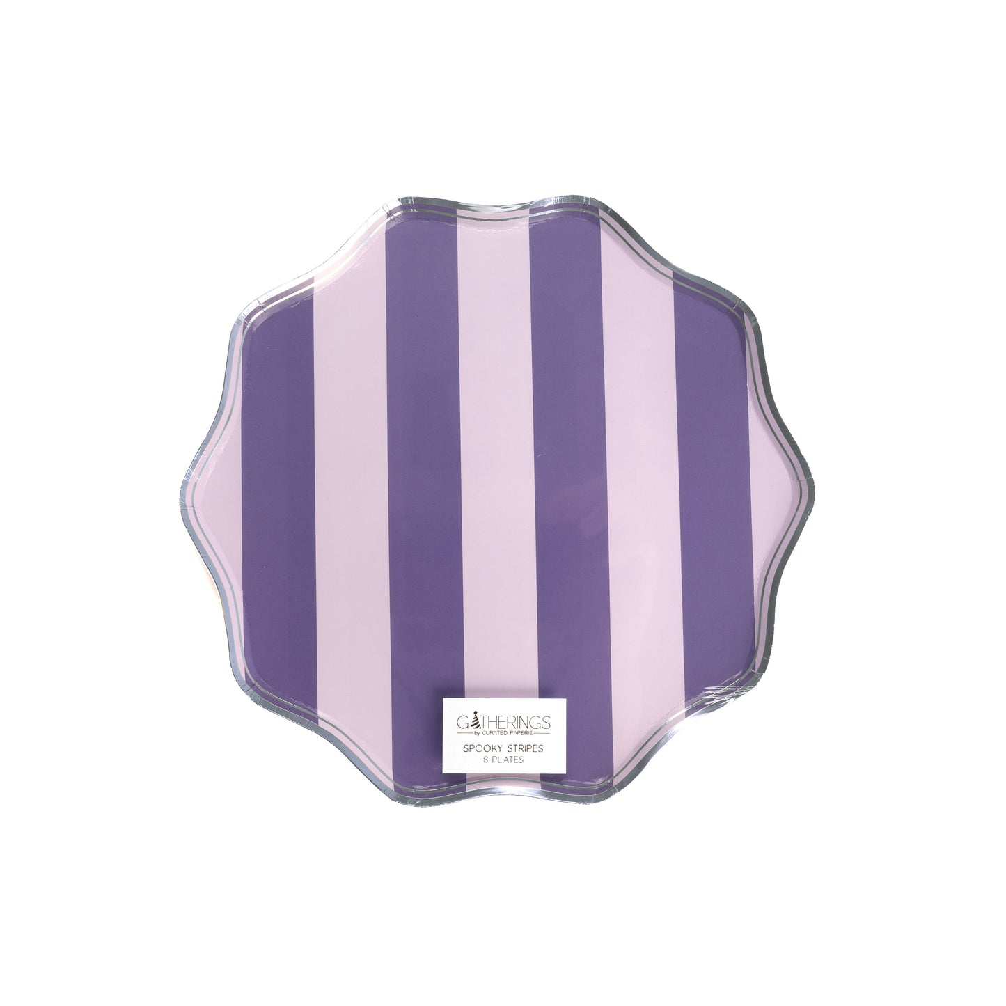 HAL24-DNP1- Spooky Stripes Dinner Paper Plates