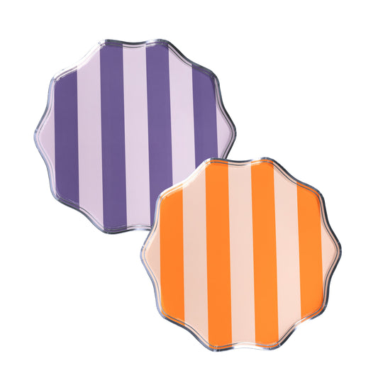 HAL24-DP1- Spooky Stripes Dessert Paper Plates