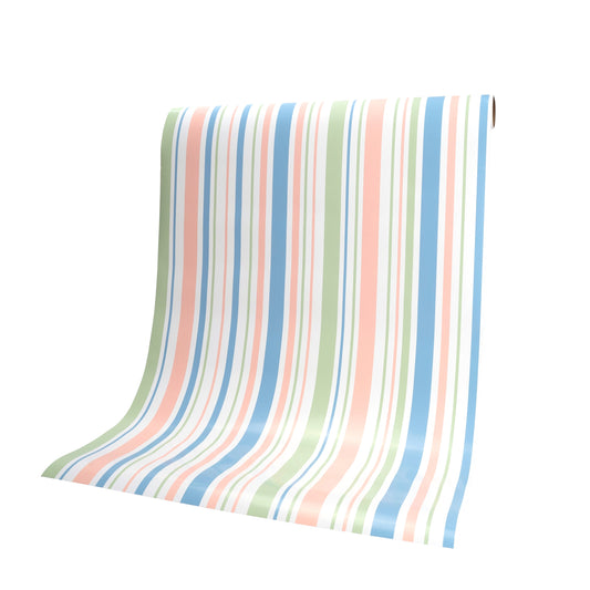 SPR23-TR1- Spring Pastel Stripe Table Runner