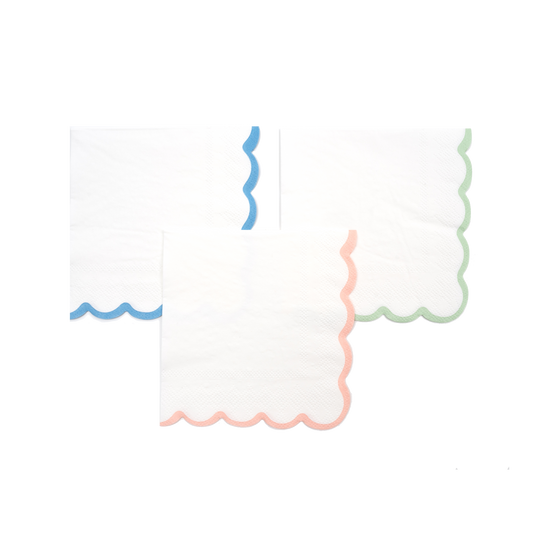 MCL23-CN3- Springtime Scallop Beverage Napkin