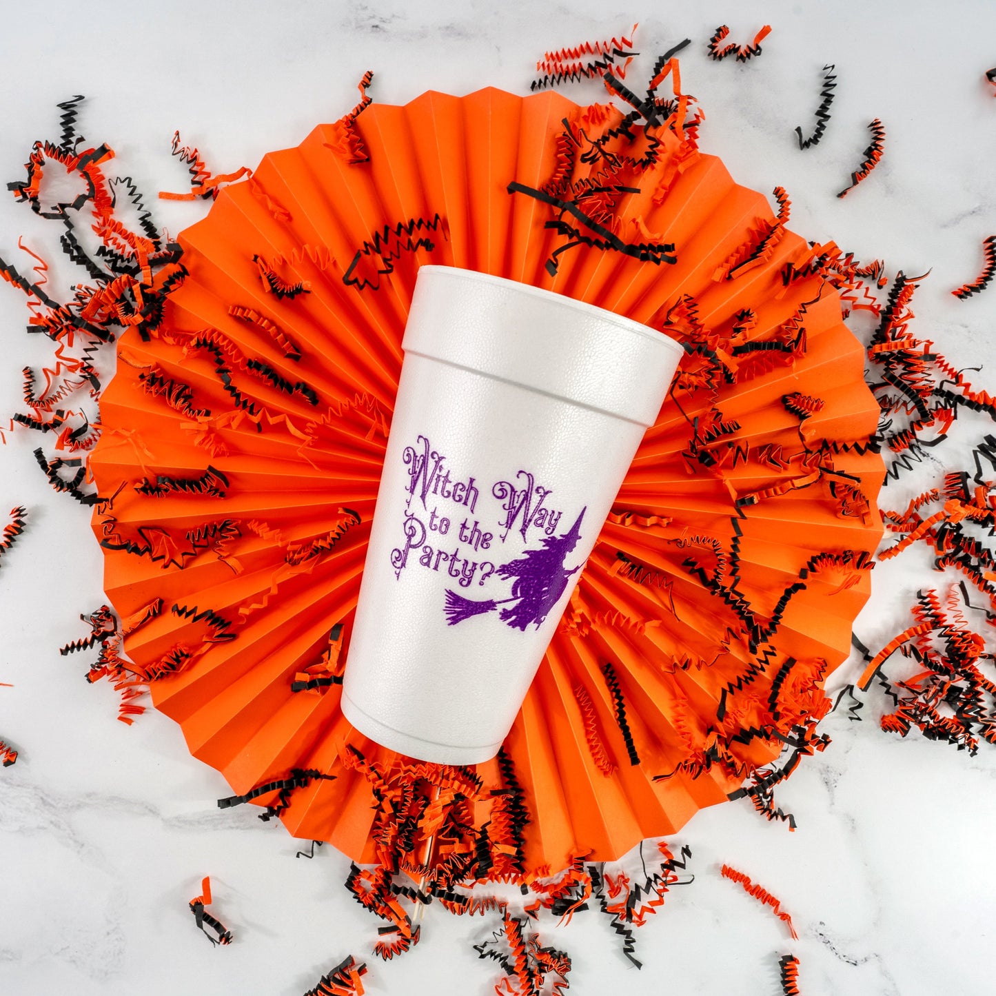 Witch Way to the Party Halloween 20oz. Foam Cups | 10 pack