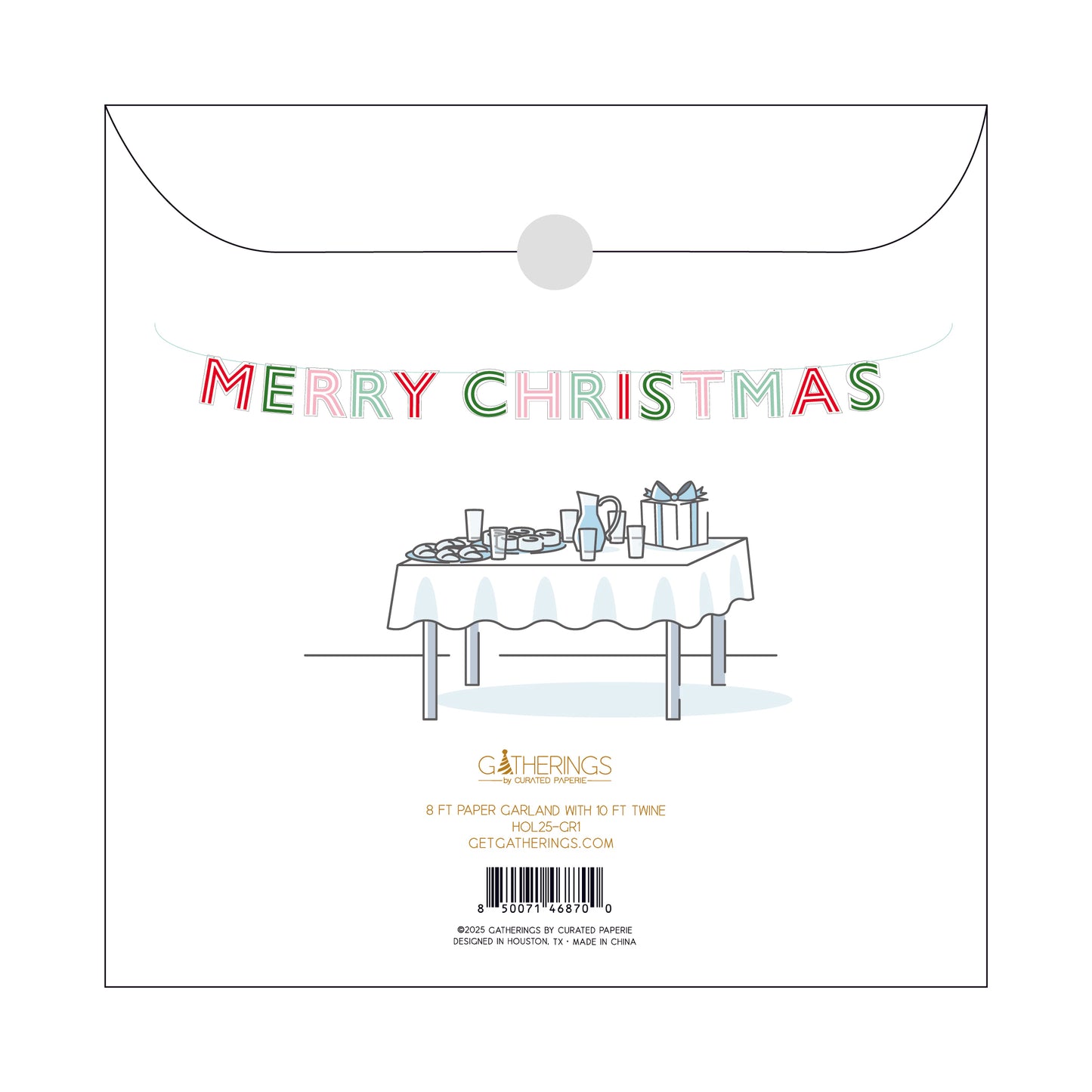 HOL25-GR1-Merry Christmas Paper Garland-(PREORDER STARTS SHIPPING 08/15)