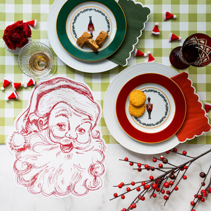 Jolly Santa Christmas Paper Placemats