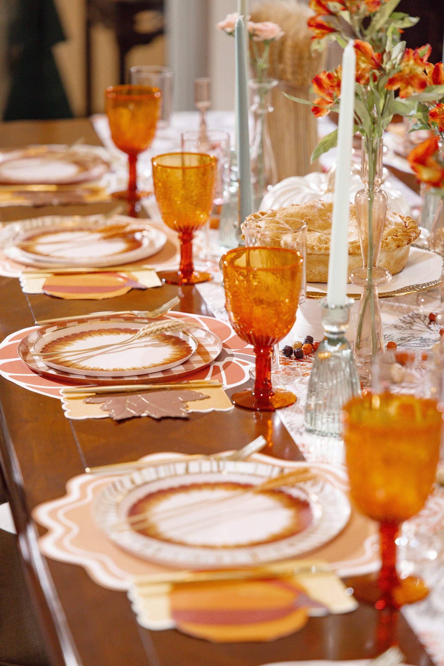 Falling Leaves Paper Table Runner