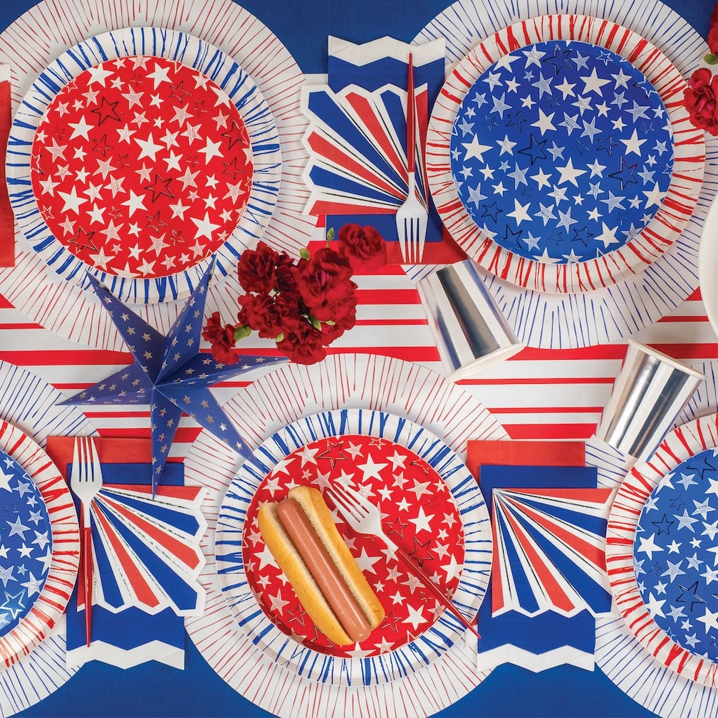 AME25-DP1- Americana Stars Dessert Paper Plates