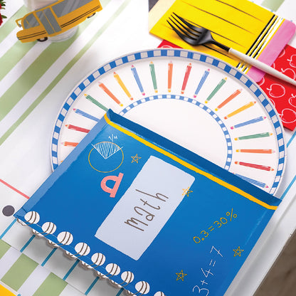 "School Days" Notebook Shaped Plates