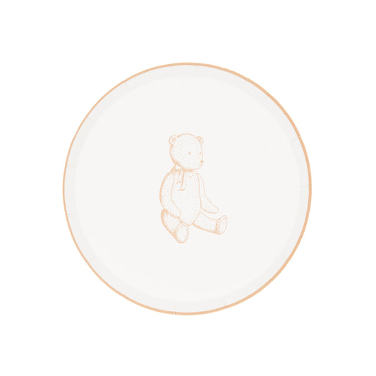 Beige Precious Baby Bear Dessert Plates