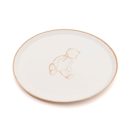 Beige Precious Baby Bear Dessert Plates