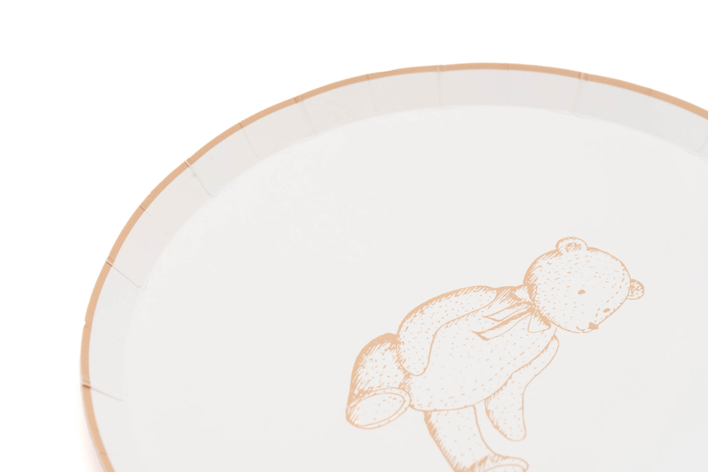 Beige Precious Baby Bear Dessert Plates