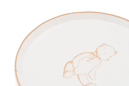 Beige Precious Baby Bear Dessert Plates