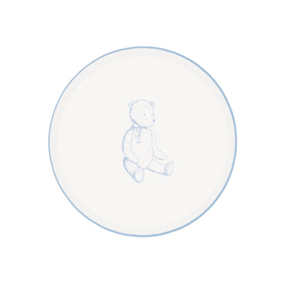 Blue Precious Baby Bear Dessert Plates