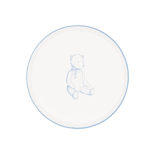 Blue Precious Baby Bear Dessert Plates