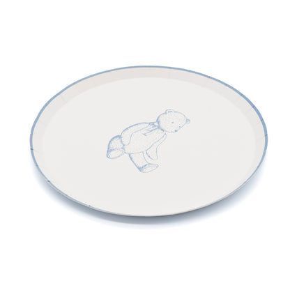 Blue Precious Baby Bear Dessert Plates
