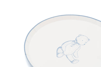 Blue Precious Baby Bear Dessert Plates