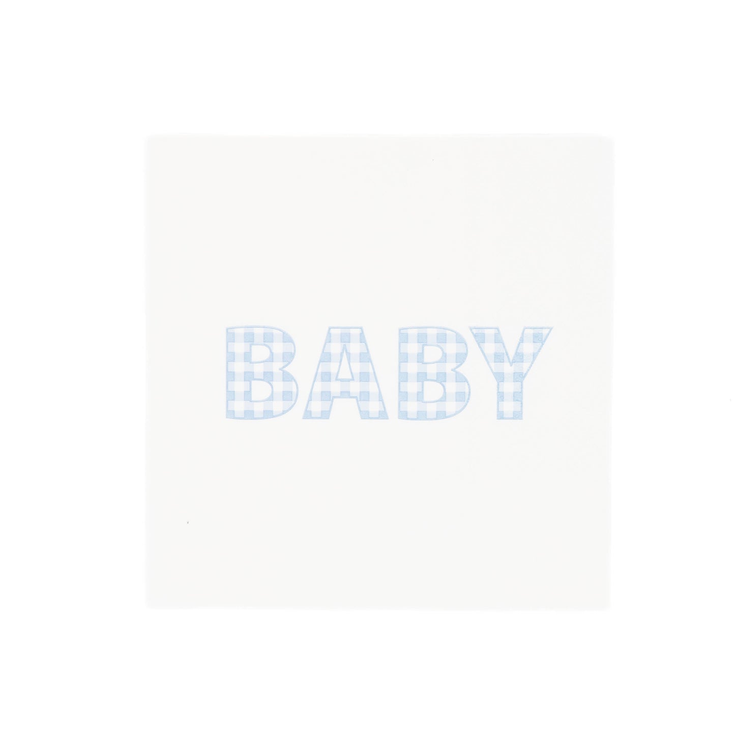 Blue Precious Baby Plaid Cocktail Napkins