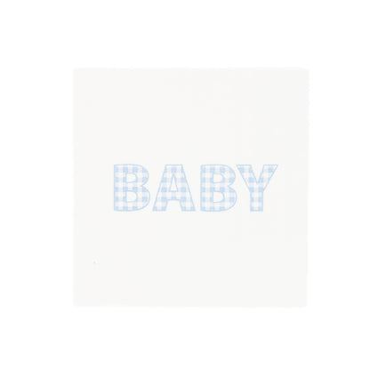 Blue Precious Baby Plaid Cocktail Napkins