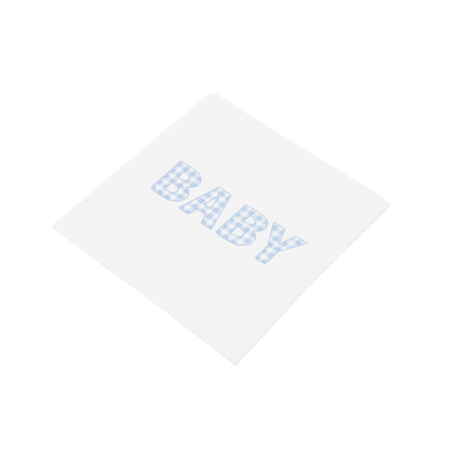 Blue Precious Baby Plaid Cocktail Napkins