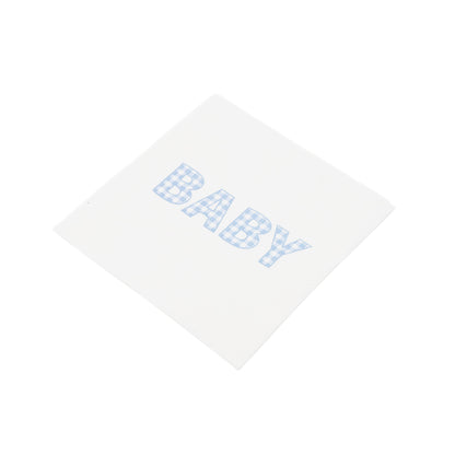 Blue Precious Baby Plaid Cocktail Napkins