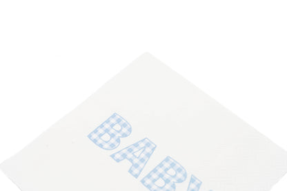 Blue Precious Baby Plaid Cocktail Napkins