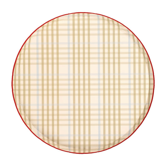 Camping Gingham Plaid Dinner Plates