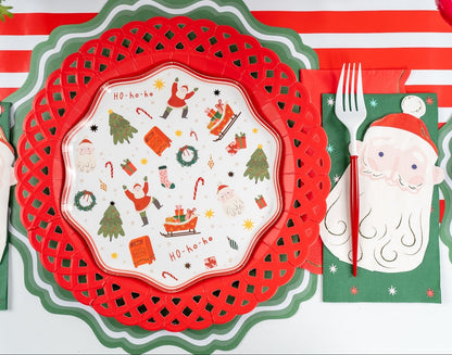 HOL24-CN4- Santa Claus Cocktail Napkin