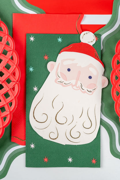 HOL24-CN4- Santa Claus Cocktail Napkin