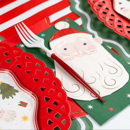 HOL24-CN4- Santa Claus Cocktail Napkin