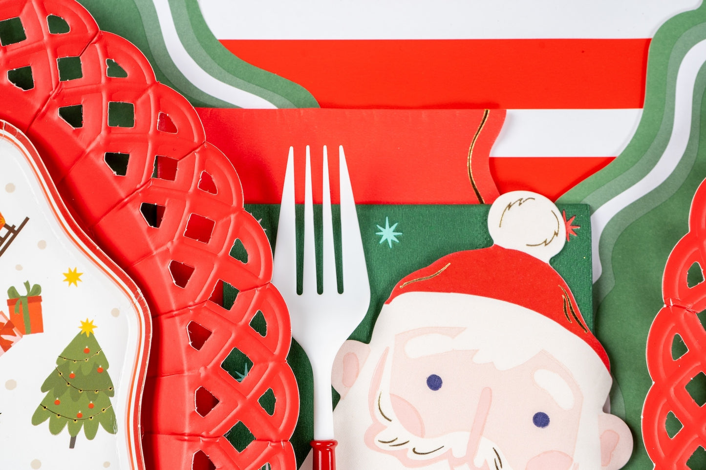 HOL24-CN4- Santa Claus Cocktail Napkin