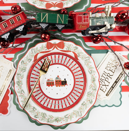 HOL25-CN9- North Pole Express Ticket Napkin