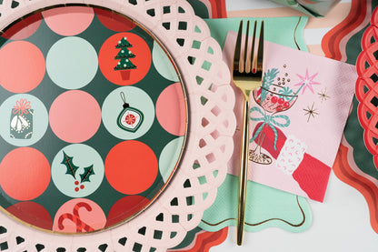 HOL24-DP4- Christmas Party Dessert Paper Plates