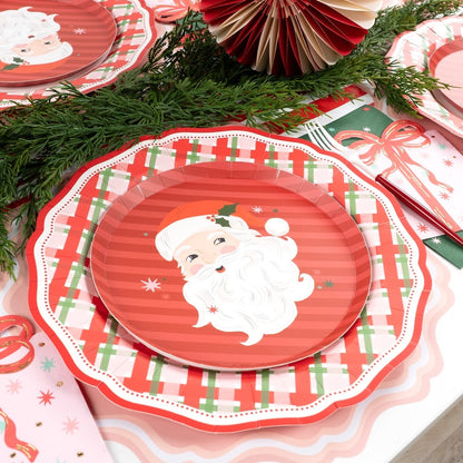 Pink Dusty Fancy Scallop Paper Placemats