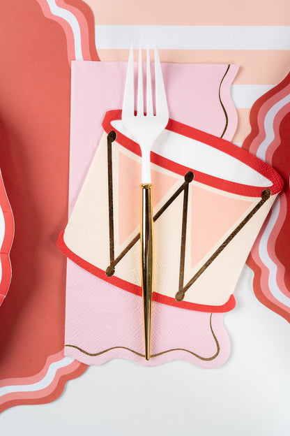 HOL25-CN7- Nutcracker Drum Napkins