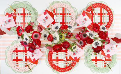 Sage Basketweave Dinner Paper Plates
