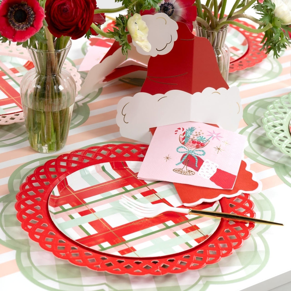 Paper Santa Hat Napkin Holders