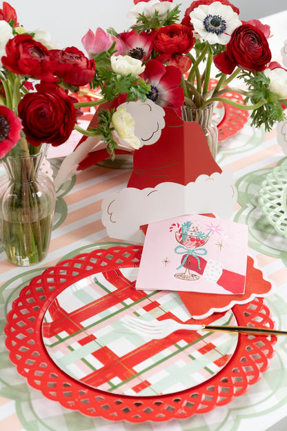 HOL25-DP6- Cheerful Plaid Small Plates