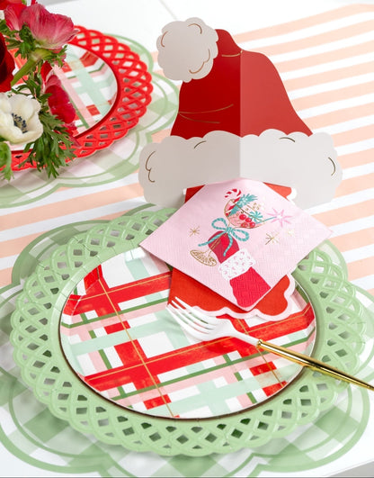 HOL25-DP6- Cheerful Plaid Small Plates