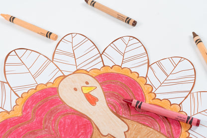 Thanksgiving Turkey Coloring Placemats