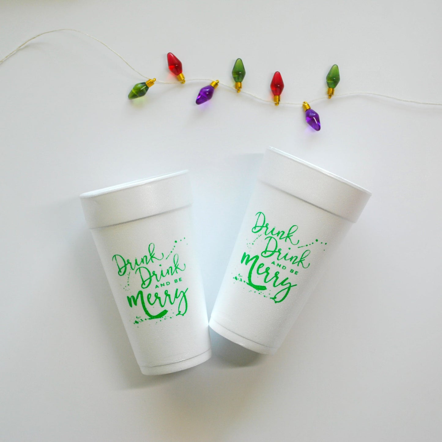 CUP-F-DRINKDRINK-102- Drink Drink & Be Merry 20oz. Foam Cups | 10 pack