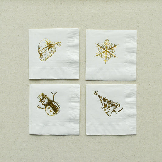 Traditional Christmas Beverage Napkins