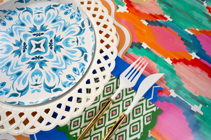 SUM23-TR1- Bel Colore Ikat Table Runner