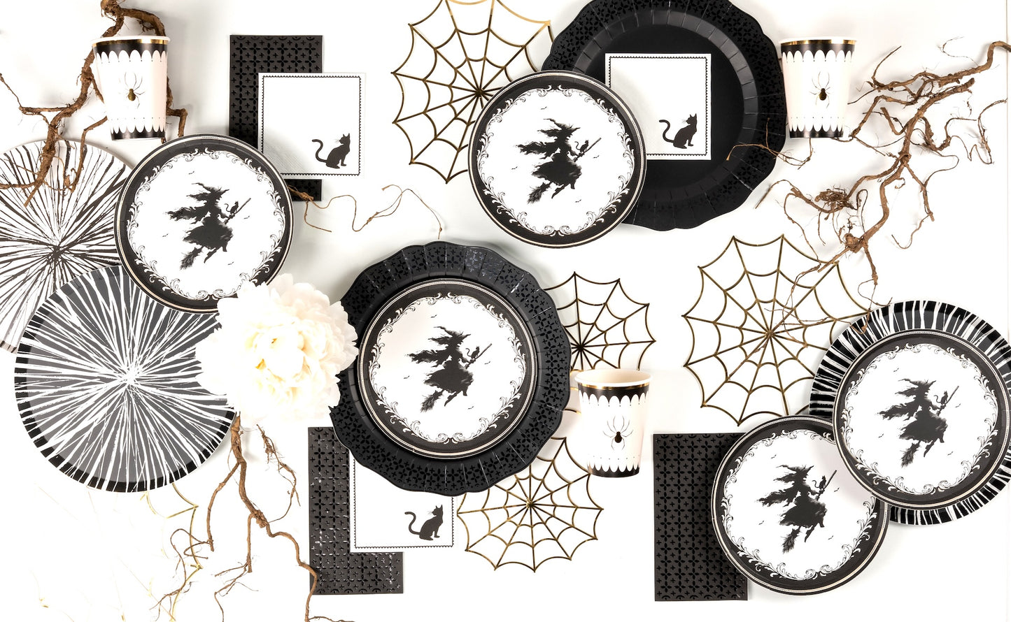 Elegant Black Pattern Dinner Plates