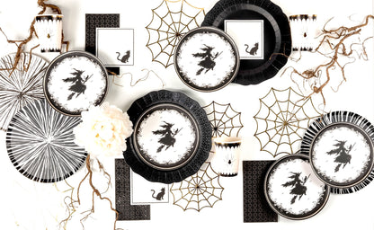 Elegant Halloween Cat Cocktail Napkins