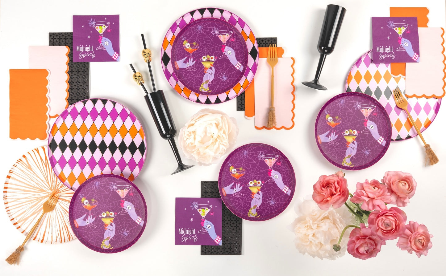 Midnight Spirits Halloween Dessert Plates