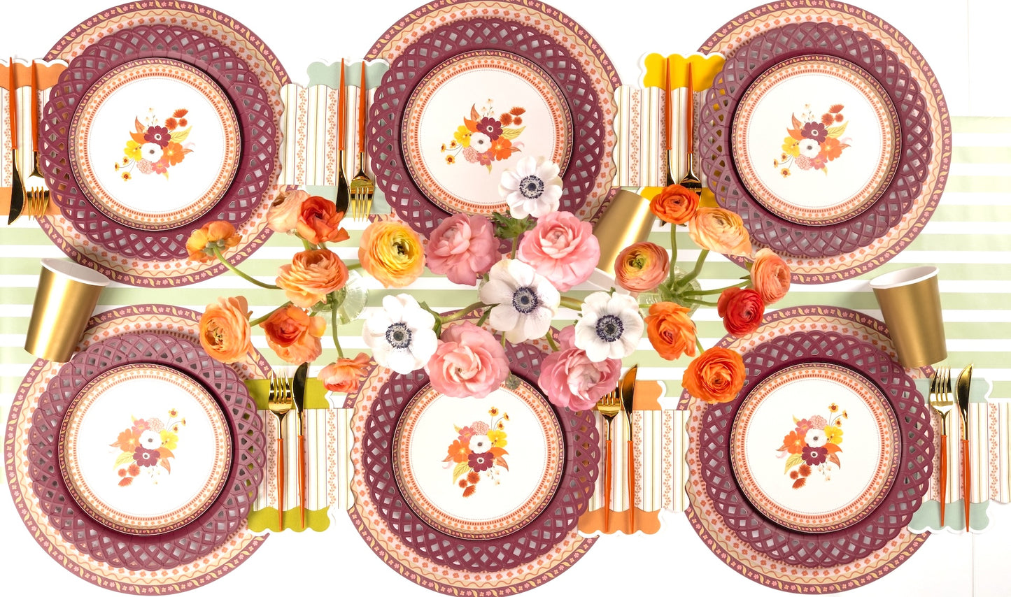 Harvest Floral Dessert Plates
