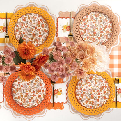 Autumn Floral Dessert Plates